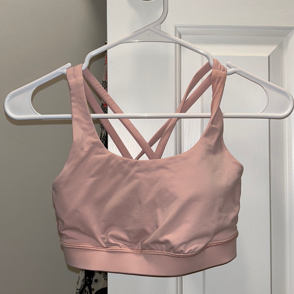 pink lululemon bra, size 4